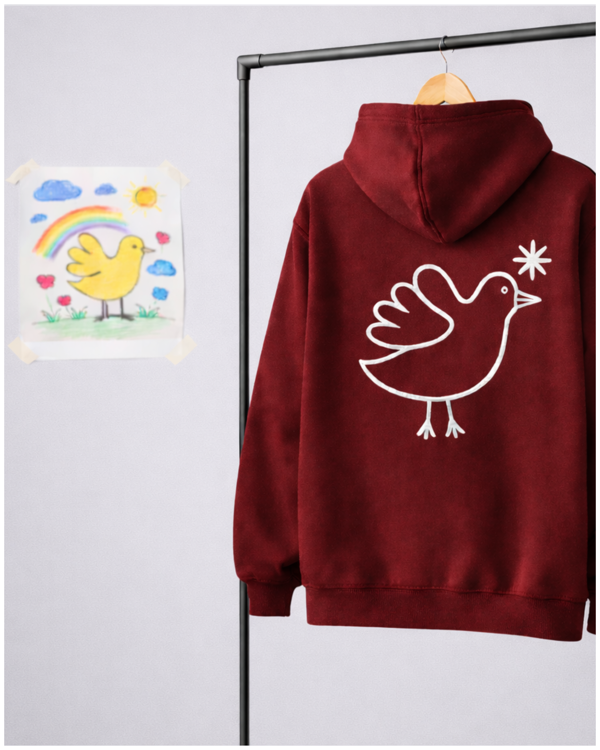 Mens Origin Hoodie - Wine Red